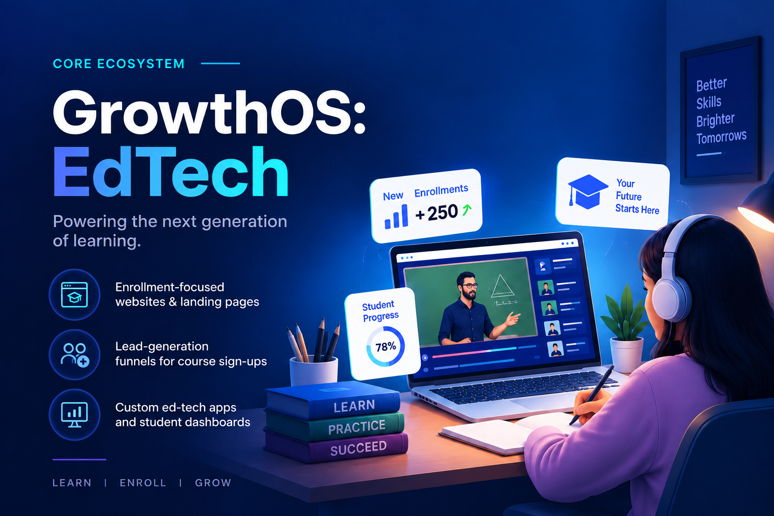 GrowthOS: EdTech illustration
